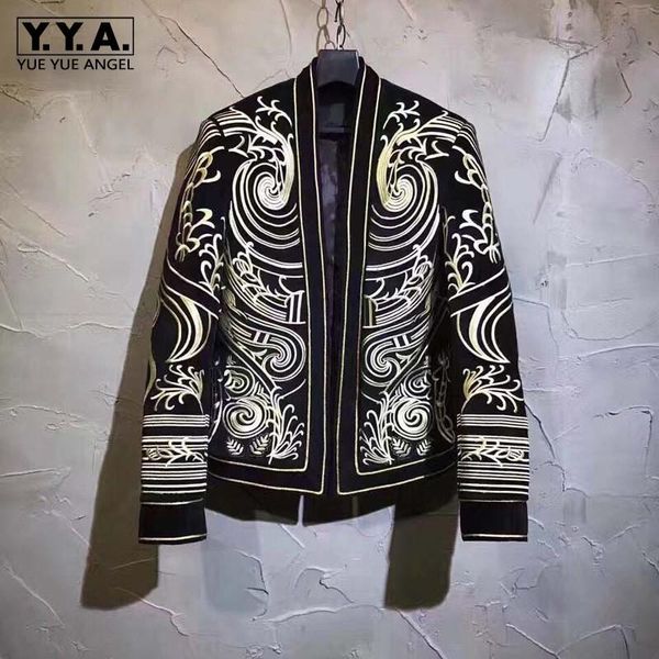 brand autumn men blazer designer embroidery long sleeve suit jacket court style party wedding coat club stage singer clothes men's suit, White;black
brand autumn men blazer designer embroidery long sleeve suit jacket court style party wedding coat club stage singer clothes men's suit, White;black