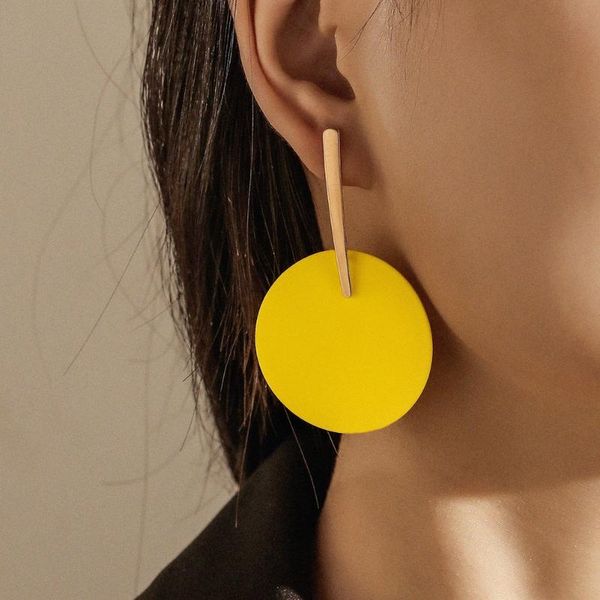 stud 2021 fashion exaggerated metal paint geometric earrings contracted yellow round one word women, Golden;silver
stud 2021 fashion exaggerated metal paint geometric earrings contracted yellow round one word women, Golden;silver