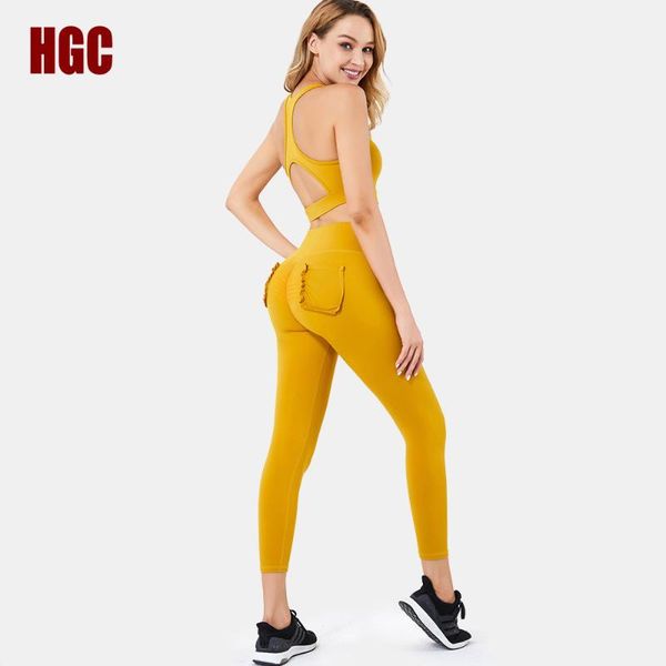 yoga outfit women hollow-out fitness sports pocket suit clothing gym workout running training crop pants two-piece set hgc
yoga outfit women hollow-out fitness sports pocket suit clothing gym workout running training crop pants two-piece set hgc