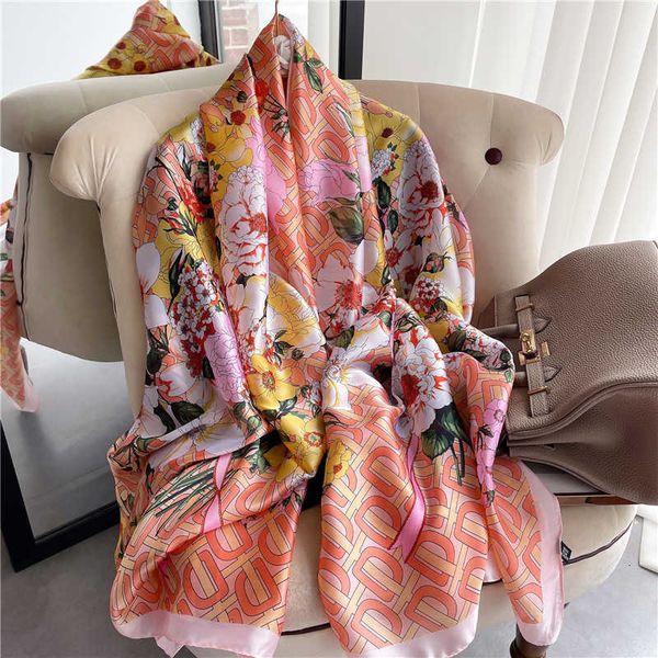 korean spring flower sunscreen long silk simulation printing holiday shawl fashion versatile scarv women, Blue;gray
korean spring flower sunscreen long silk simulation printing holiday shawl fashion versatile scarv women, Blue;gray