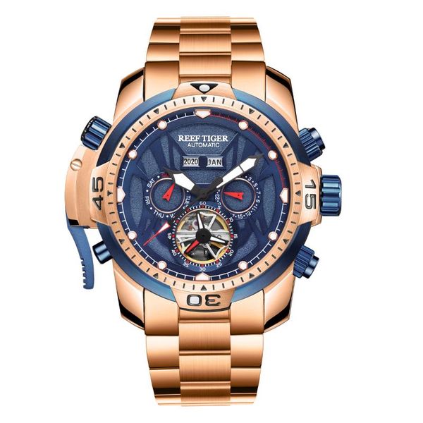 reef tiger luxury men watch,mens automatic watches skeleton mechanical waterproof luminous wristwatch sapphir mirror rga3532 wristwatches, Slivery;brown
reef tiger luxury men watch,mens automatic watches skeleton mechanical waterproof luminous wristwatch sapphir mirror rga3532 wristwatches, Slivery;brown