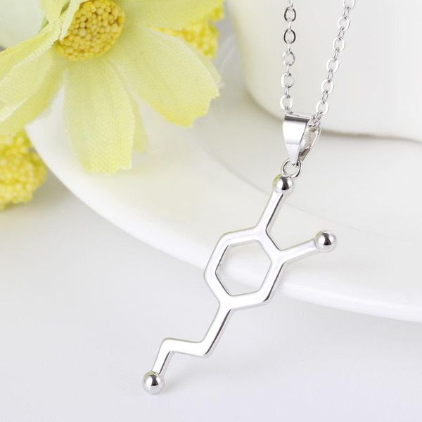 chains creativity dopamine 925 silver color pendants necklace for women men dna molecular structure necklaces science student gifts
chains creativity dopamine 925 silver color pendants necklace for women men dna molecular structure necklaces science student gifts