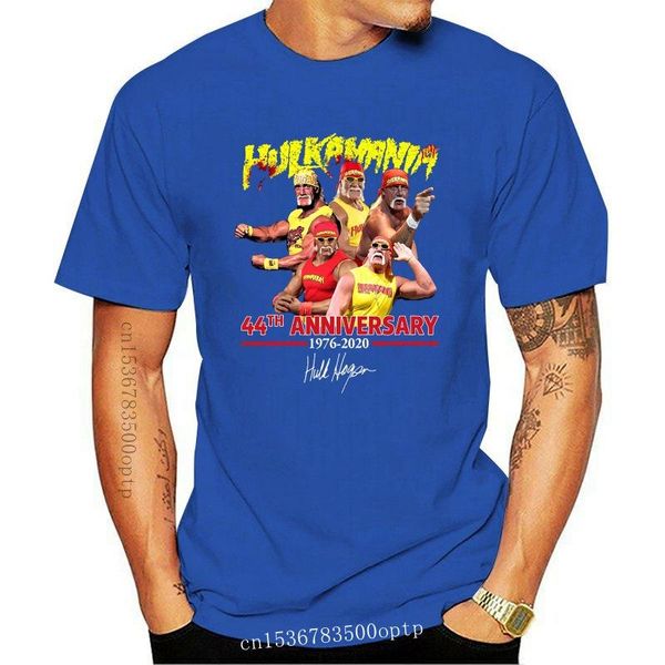 men's t-shirts hulkamania 44th anniversary mens t shirt, White;black