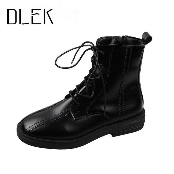 boots dlek lace-up pu leather fashion women ankle short low heel spring autumn female shoes, Black
boots dlek lace-up pu leather fashion women ankle short low heel spring autumn female shoes, Black