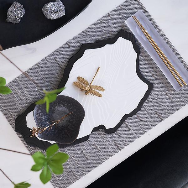 flatware sets modern model room tableware soft decor exhibition hall setting table dinner plate stone pattern gold bamboo chopsticks
flatware sets modern model room tableware soft decor exhibition hall setting table dinner plate stone pattern gold bamboo chopsticks
