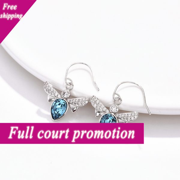 lekani bee austrian crystal earrings round face show thin creative fashion jewelry modeling e1623, Golden 
lekani bee austrian crystal earrings round face show thin creative fashion jewelry modeling e1623, Golden