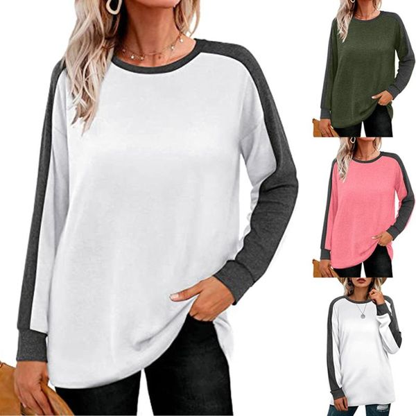 women's t-shirt casual round neck long sleeve color matching print womens loose pullover cute youg girls hoodies #8, White
women's t-shirt casual round neck long sleeve color matching print womens loose pullover cute youg girls hoodies #8, White