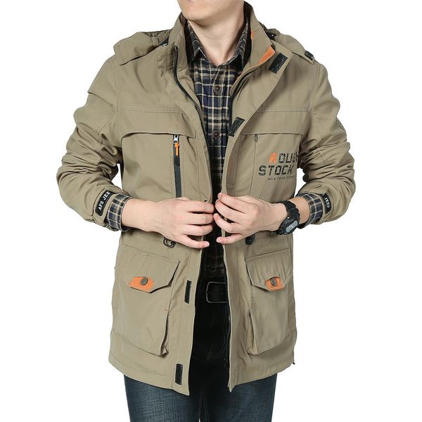 Fashion Trench Coat 2021 Autumn and Winter Men's Windbreaker, Assault , Work Jacket, Wear, Khaki
Fashion Trench Coat 2021 Autumn and Winter Men's Windbreaker, Assault , Work Jacket, Wear, Khaki