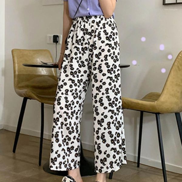 women vintage flower print wide leg pants retro business femme pattern elastic waist pocket chic long trousers casual bottoms women's &, Black;white
women vintage flower print wide leg pants retro business femme pattern elastic waist pocket chic long trousers casual bottoms women's &, Black;white