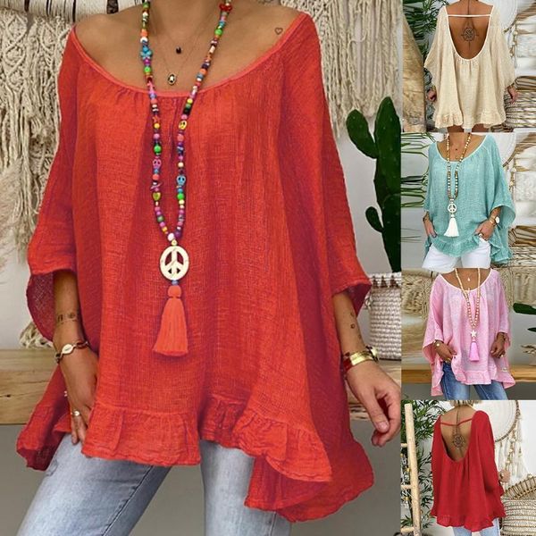 plus size fashion cotton linen blouse shirt solid loose o-neck casual summer ladies female women 3/4 sleeve blusas pullover women's bl, White
plus size fashion cotton linen blouse shirt solid loose o-neck casual summer ladies female women 3/4 sleeve blusas pullover women's bl, White