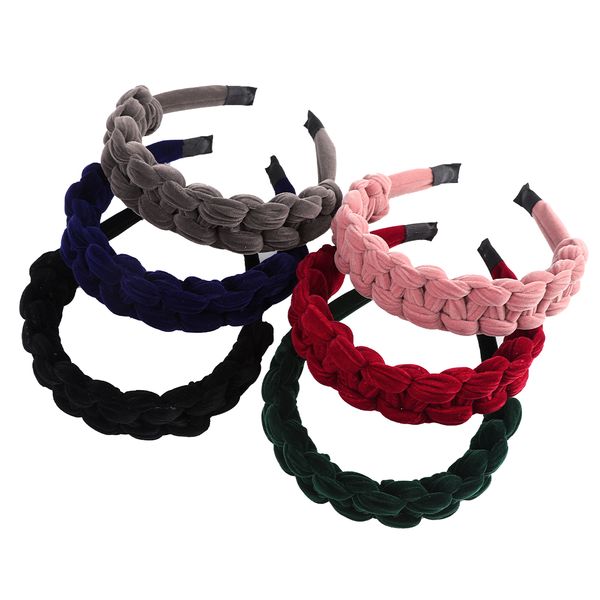 wide solid color hair hoop ladies knot woven decorative fashion headband plush soft decorative hair accessories, Silver
wide solid color hair hoop ladies knot woven decorative fashion headband plush soft decorative hair accessories, Silver