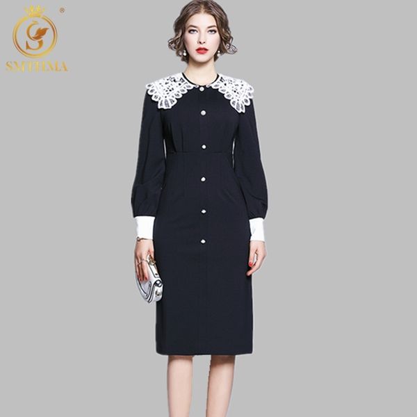 spring elegant ladies office dress women lantern sleeve vintage lace stitching collar vestidos 210520, Black;gray
spring elegant ladies office dress women lantern sleeve vintage lace stitching collar vestidos 210520, Black;gray