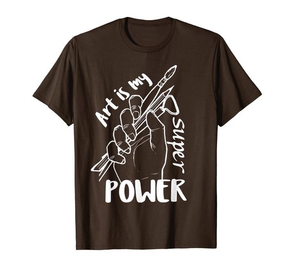 art is my super power t-shirt, White;black