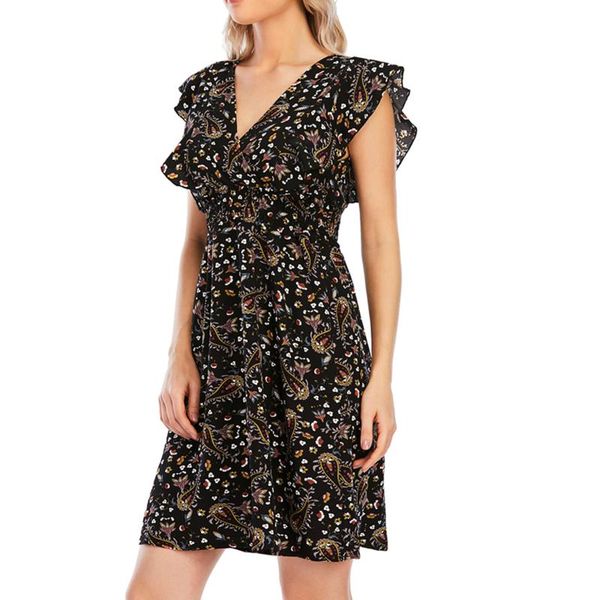 casual dresses summer chiffon dress women leopard print boho beach ruffle short sleeve a-line mini party vestidos droship, Black;gray
casual dresses summer chiffon dress women leopard print boho beach ruffle short sleeve a-line mini party vestidos droship, Black;gray
