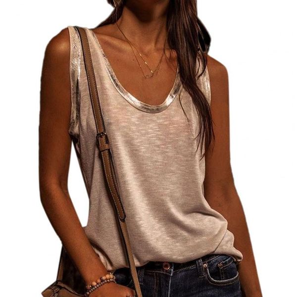 womens vest sleeveless loose soft tank ladies o neck gold stamping neckline camis clubwear party night women's tanks &, White
womens vest sleeveless loose soft tank ladies o neck gold stamping neckline camis clubwear party night women's tanks &, White
