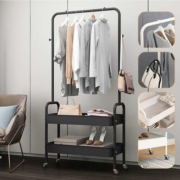 clothing & wardrobe storage clothes rack floor coat bedroom balcony drying shelf mobile household room stand with doublebasket
clothing & wardrobe storage clothes rack floor coat bedroom balcony drying shelf mobile household room stand with doublebasket