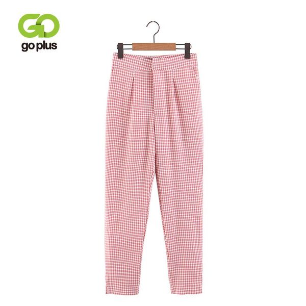 women's pants & capris goplus 2021 spring vintage pink plaid women casual office lady pencil female high waist trousers streetwear c782, Black;white
women's pants & capris goplus 2021 spring vintage pink plaid women casual office lady pencil female high waist trousers streetwear c782, Black;white