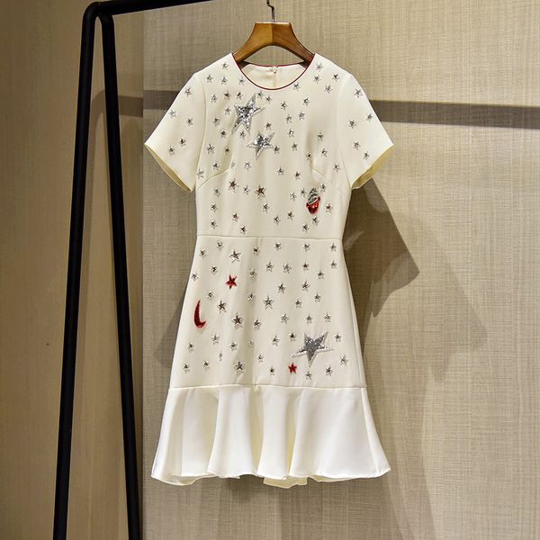 dress summer runway fashion women's short designers dressed in luxury diamonds, Black;gray
dress summer runway fashion women's short designers dressed in luxury diamonds, Black;gray