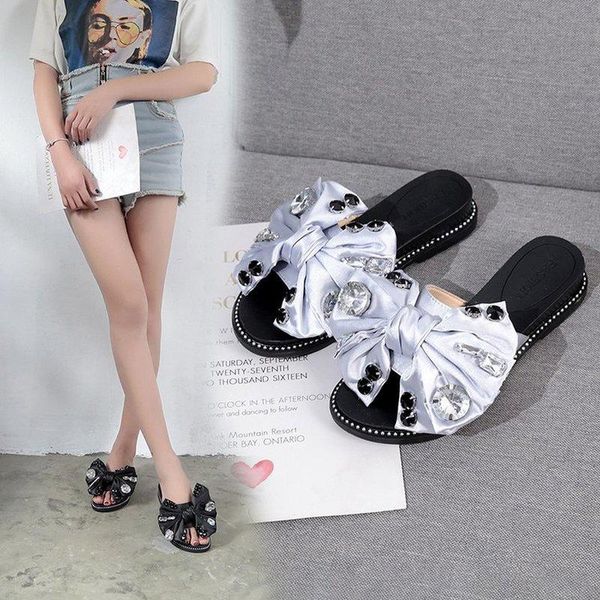 fashion women slippers flip flops summer crystal bling beach slides casual bowknot shoes rhinestone slipper, Black
fashion women slippers flip flops summer crystal bling beach slides casual bowknot shoes rhinestone slipper, Black