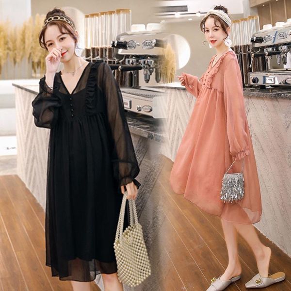 maternity dresses spring summer dress fashion v-neck loose for pregnant women pregnancy elegant chiffon lantern sleeve clothes, White
maternity dresses spring summer dress fashion v-neck loose for pregnant women pregnancy elegant chiffon lantern sleeve clothes, White