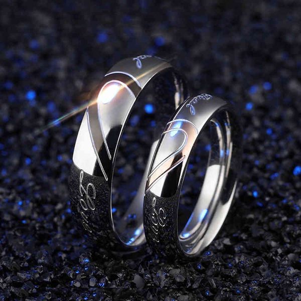 love ring 1 piece romantic couple wedding engagement lovers half heart puzzle men jewelry his & her promise, Slivery;golden
love ring 1 piece romantic couple wedding engagement lovers half heart puzzle men jewelry his & her promise, Slivery;golden