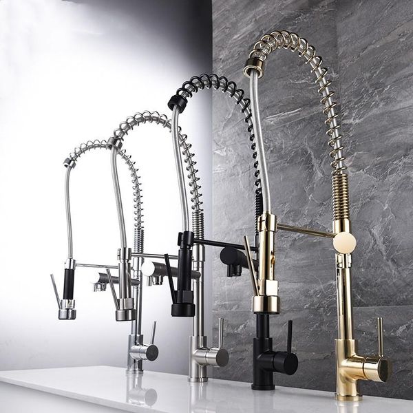 kitchen faucets chrome/gold/black/brushed solid brass faucet tall pull down mixer double spout material
kitchen faucets chrome/gold/black/brushed solid brass faucet tall pull down mixer double spout material
