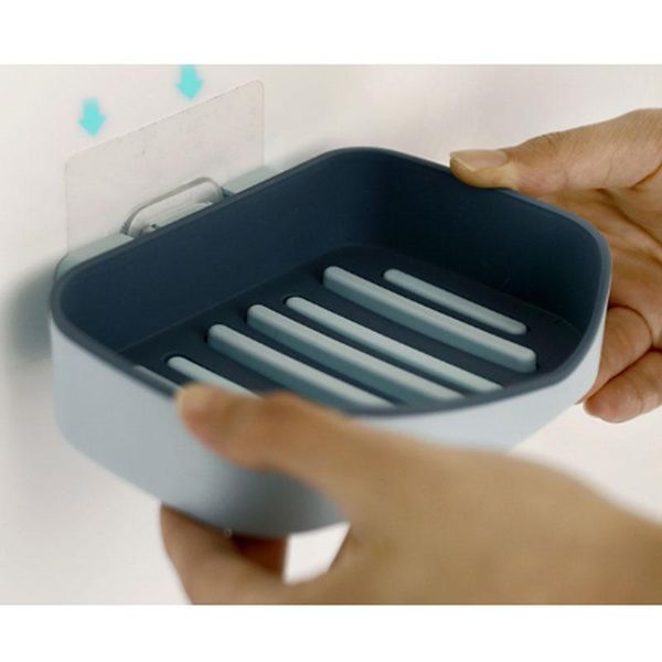 wallmounted self adhesive soap dish holder plastic tray storage rack shelf double drain bathroom dishes
wallmounted self adhesive soap dish holder plastic tray storage rack shelf double drain bathroom dishes