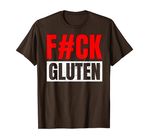 f#ck gluten celiac disease t-shirt, White;black