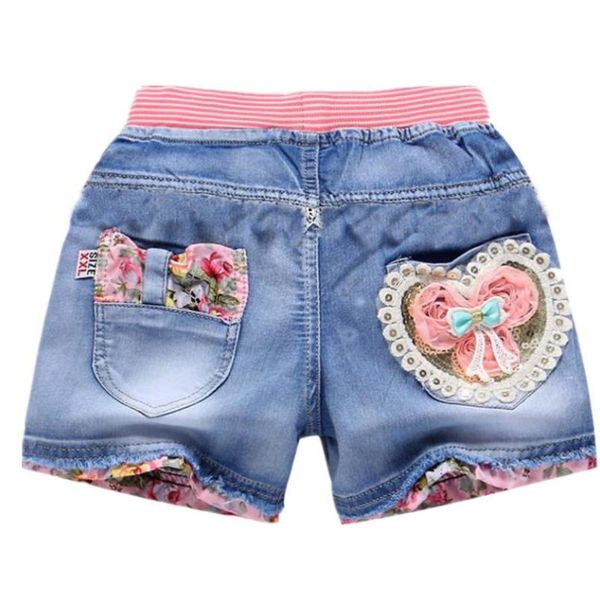 girls denim shorts summer fashion cute love floral lace wild children's pants teen 3-13y, Black
girls denim shorts summer fashion cute love floral lace wild children's pants teen 3-13y, Black