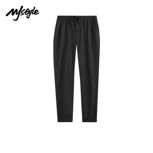 men's pants mjstyle 2021 fall winter mens regular fit long elastic waist drawstring front trousers korean style 721530003, Black
men's pants mjstyle 2021 fall winter mens regular fit long elastic waist drawstring front trousers korean style 721530003, Black