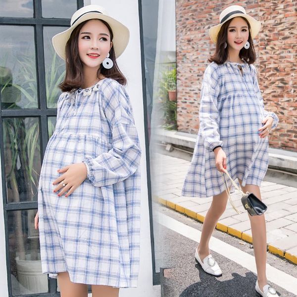 maternity dresses 1780# clothes spring autumn cotton and linen plaid long sleeves loose stylish dress for pregnant women mom, White
maternity dresses 1780# clothes spring autumn cotton and linen plaid long sleeves loose stylish dress for pregnant women mom, White