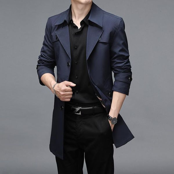 men's trench coats 2021 brand spring autumn men long superior quality buttons male fashion outerwear jackets windbreaker plus size, Tan;black
men's trench coats 2021 brand spring autumn men long superior quality buttons male fashion outerwear jackets windbreaker plus size, Tan;black