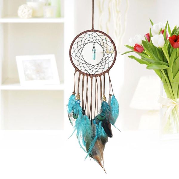 decorative objects & figurines 2pcs blue feather dream catcher hanging pendant beaded decoration circular net car home ornaments gift creati
decorative objects & figurines 2pcs blue feather dream catcher hanging pendant beaded decoration circular net car home ornaments gift creati