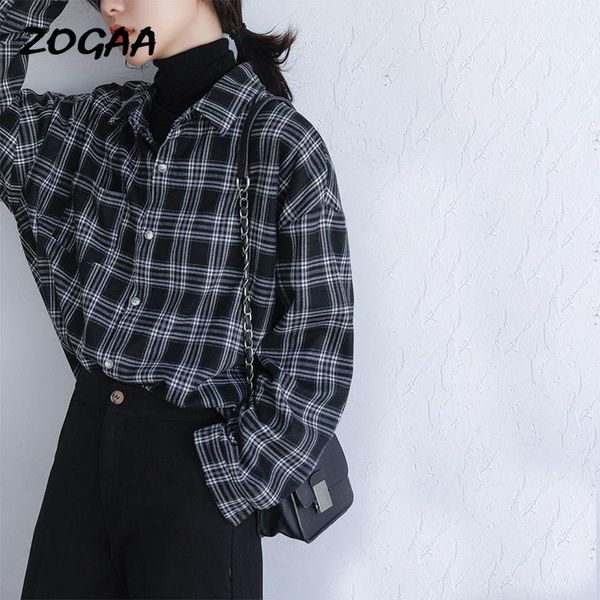 women's blouses & shirts zogaa women autumn female outwear plaid oversize 3xl loose ulzzang korean trendy ins bf chic all-match classic, White
women's blouses & shirts zogaa women autumn female outwear plaid oversize 3xl loose ulzzang korean trendy ins bf chic all-match classic, White