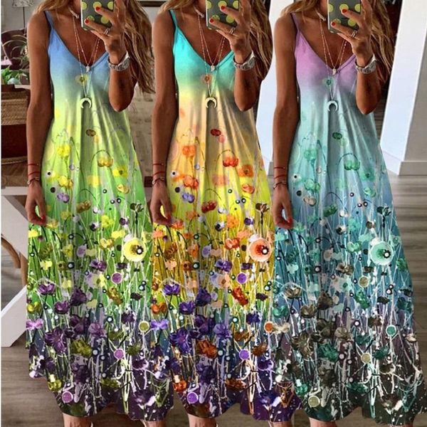 plus size summer women maxi dress 2021 casual sleeveless v-neck printed long ladies dresses backless clothing vestidos, Black;gray
plus size summer women maxi dress 2021 casual sleeveless v-neck printed long ladies dresses backless clothing vestidos, Black;gray