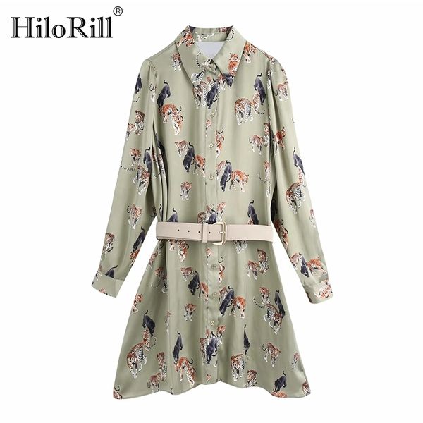 stylish animal print dresses for women long sleeve chic shirt dress bandage office lady mini ropa de mujer 210508, Black;gray
stylish animal print dresses for women long sleeve chic shirt dress bandage office lady mini ropa de mujer 210508, Black;gray