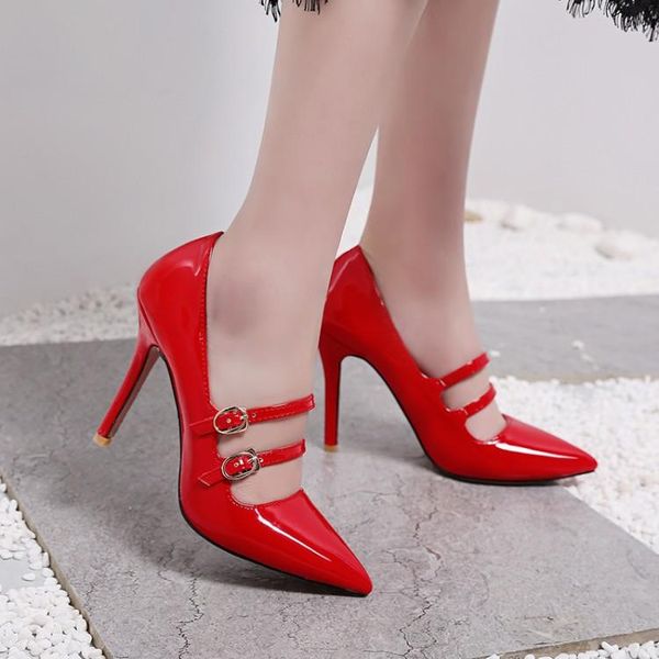candy color stiletto high heels shoes women patent leather 2021 spring lady wedding double ankle strap dress, Black
candy color stiletto high heels shoes women patent leather 2021 spring lady wedding double ankle strap dress, Black