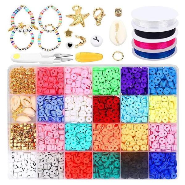 link, chain soft ceramic beads 24 grids boxed color discs bohemia jewelry bracelet diy accessories child girl gift wholesale, Black
link, chain soft ceramic beads 24 grids boxed color discs bohemia jewelry bracelet diy accessories child girl gift wholesale, Black