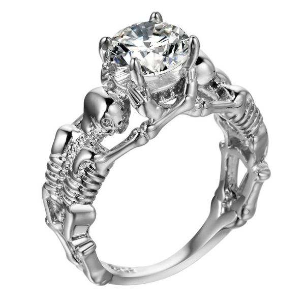 cluster rings european and american punk style multicolor crystal skull ring men's fashion personality hand jewelry factory wholesale, Golden;silver
cluster rings european and american punk style multicolor crystal skull ring men's fashion personality hand jewelry factory wholesale, Golden;silver
