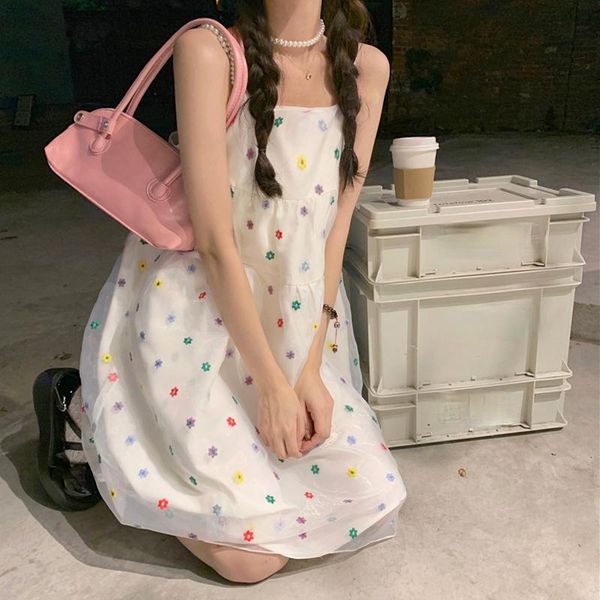casual dresses 2021 summer mini women french sleeveless elegant floral strap dress korean fashions sweet kawaii clothes ladies, Black;gray
casual dresses 2021 summer mini women french sleeveless elegant floral strap dress korean fashions sweet kawaii clothes ladies, Black;gray