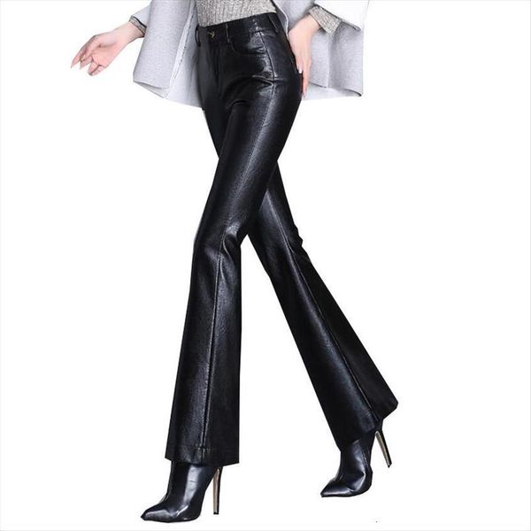 autumn leather high waist womens capri faux trousers fashion slim pu flare w230, Black;white
autumn leather high waist womens capri faux trousers fashion slim pu flare w230, Black;white