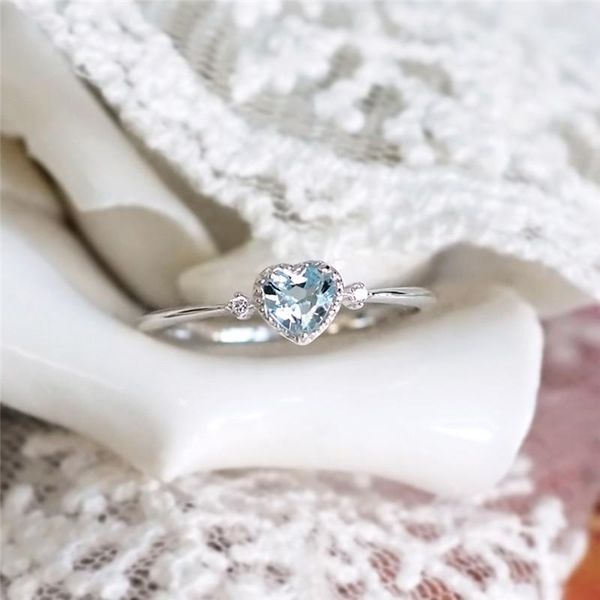 wedding rings blue crystal women engagement finger dainty love heart ring female silver color lovers', Slivery;golden
wedding rings blue crystal women engagement finger dainty love heart ring female silver color lovers', Slivery;golden