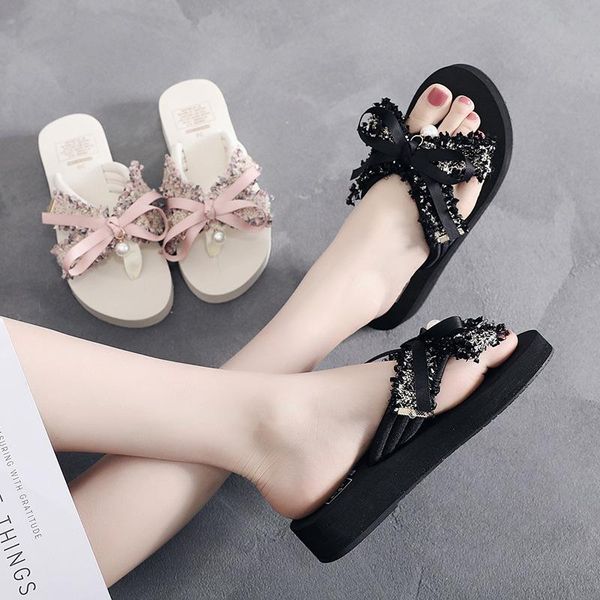 slippers shoes women butterfly-knot ladies' rubber flip flops med shale female beach soft hawaiian sabot flat riband tpr slides, Black
slippers shoes women butterfly-knot ladies' rubber flip flops med shale female beach soft hawaiian sabot flat riband tpr slides, Black