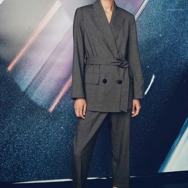 women's suits & blazers zxqj women 2021 fashion with belt double breasted blazer coat vintage long sleeve flap pockets female outerwear, White;black
women's suits & blazers zxqj women 2021 fashion with belt double breasted blazer coat vintage long sleeve flap pockets female outerwear, White;black