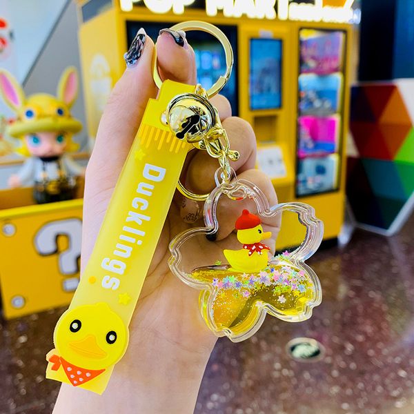 keyring keychain oil in duckling cherry vase girl key chain liquid quicksand cute creative men's and women's accessories pendant, Silver
keyring keychain oil in duckling cherry vase girl key chain liquid quicksand cute creative men's and women's accessories pendant, Silver