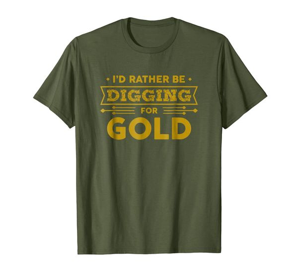 gold miner digger prospecting treasure hunting shirt, White;black 
gold miner digger prospecting treasure hunting shirt, White;black