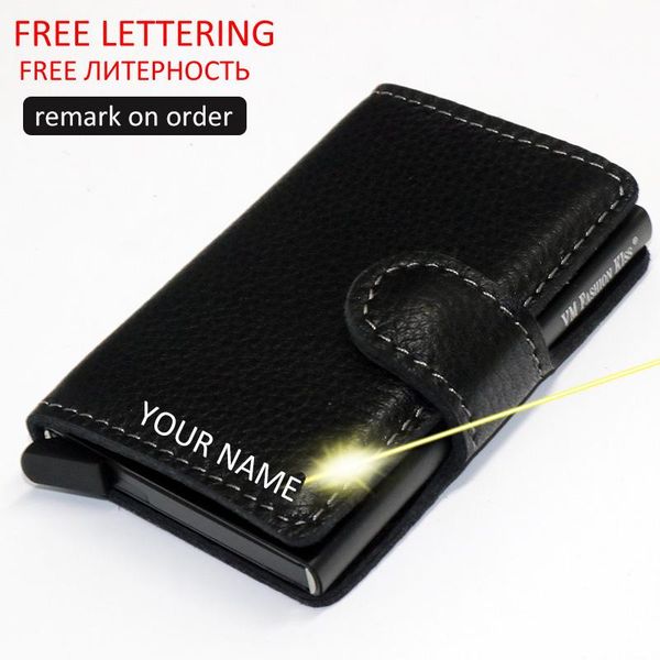 card holders lettering real leather rfid secure wallet holder minimalist metal business bags bank creditcard, Brown;gray
card holders lettering real leather rfid secure wallet holder minimalist metal business bags bank creditcard, Brown;gray