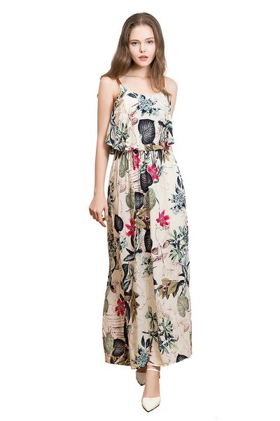 csza womens ladies summer floral party holiday beach sun long vestidos women elbise robe femme r9os, Black;gray
csza womens ladies summer floral party holiday beach sun long vestidos women elbise robe femme r9os, Black;gray