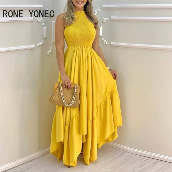 women elegant dress plain sleeveless ruched maxi pleated dress summer dress 210409, Black;gray
women elegant dress plain sleeveless ruched maxi pleated dress summer dress 210409, Black;gray