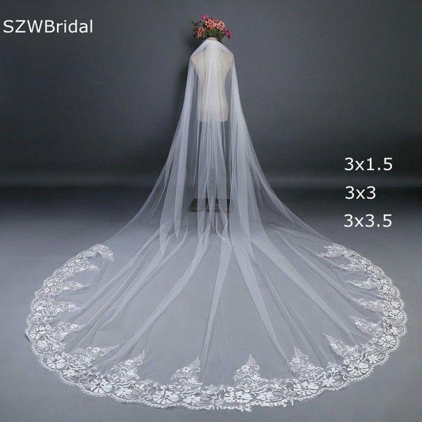 bridal veils arrival two layers cathedral wedding veil lace appliques with comb accessories mariage, Black
bridal veils arrival two layers cathedral wedding veil lace appliques with comb accessories mariage, Black